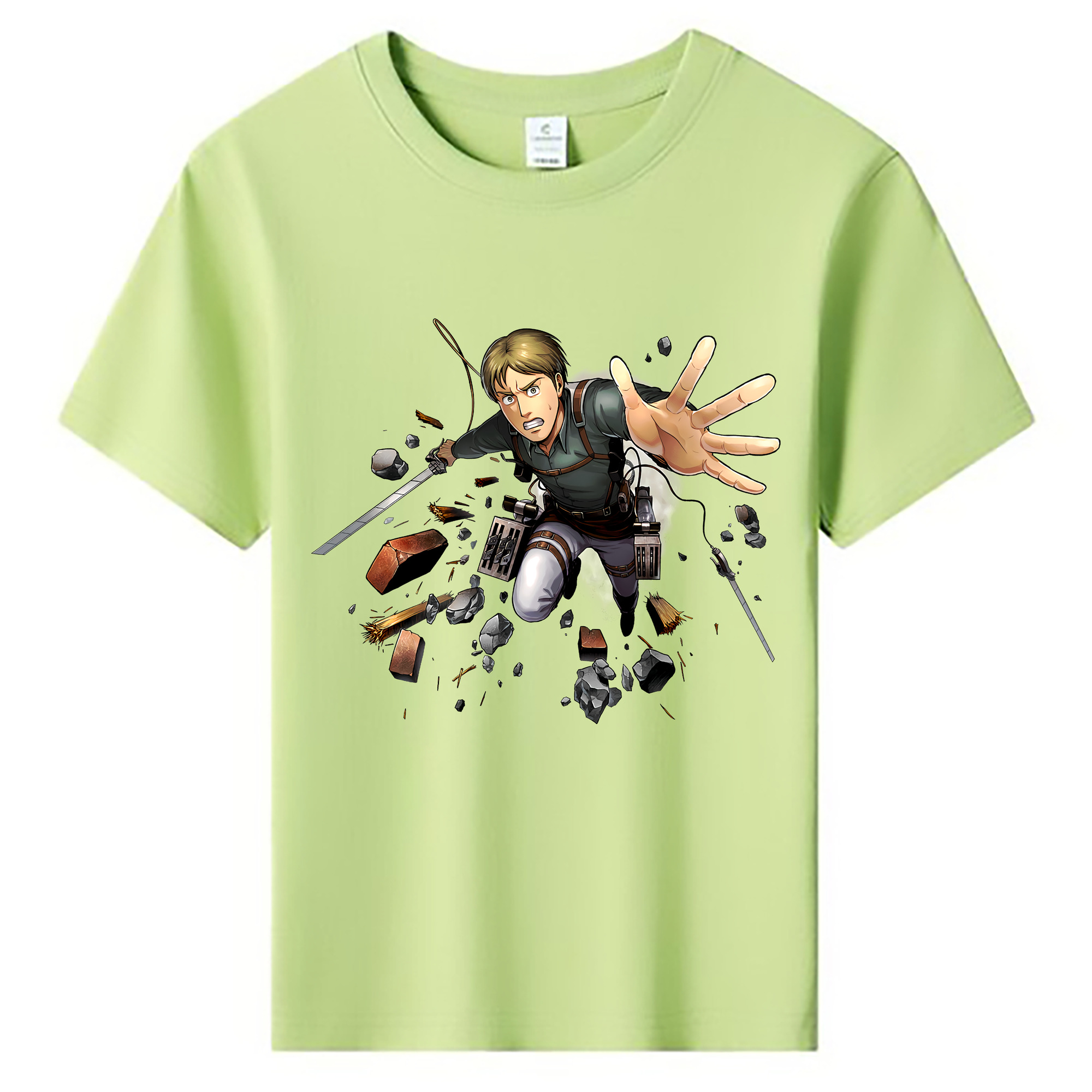 （画像用） 進撃の巨人 Attack on Titan 綿100％キッズTシャツ（フロントプリント）